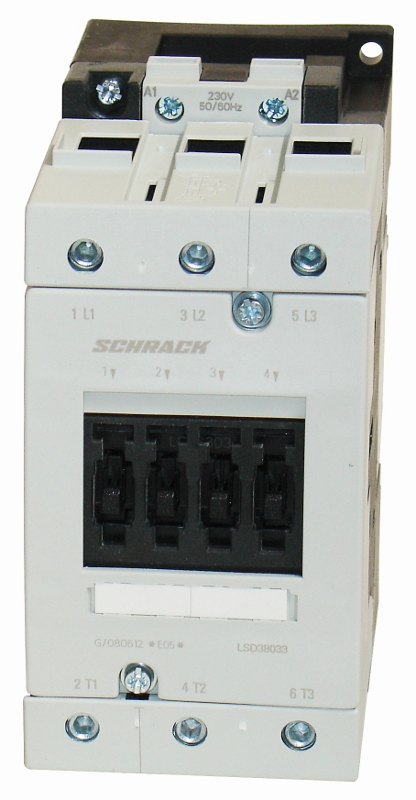 LSD03 Контактор 080А/37кВт,230В АС3,50/60Гц без блок контактов, размер 3