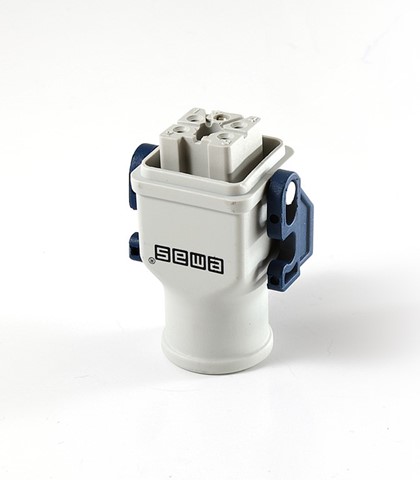 EB-P- 05-PU-31-IP65 Розетка переносная пластик 5 выводов 10А верхний ввод с фиксатором