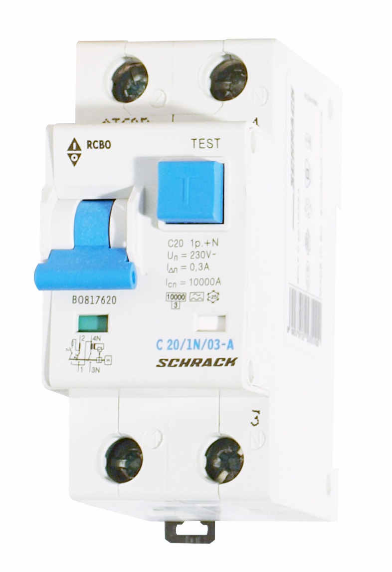 BO 10кА 1P+N С 16A/300mA дифференциальный автоматический выключатель тип А