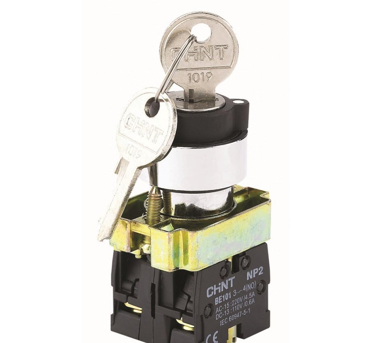 Переключатель NP2-EG53, 3 положения с возвратом, 2НО IP40