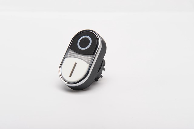 B-K20-BW-IP50 Головка кнопки чёрно-белая сдвоенная пластиковая