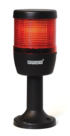 Светосигнальная колонна IK-71-L-024R-X-M01 д=70мм, 1уровень, LED светодиод, 024V AC/DC, красный, 100мм пластиковая база