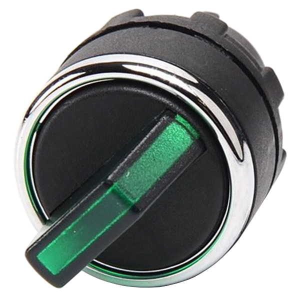 B-SL31-IP50 Головка переключателя пластиковая (2-0-1) 60° зеленая с фиксацией в 1 положении         