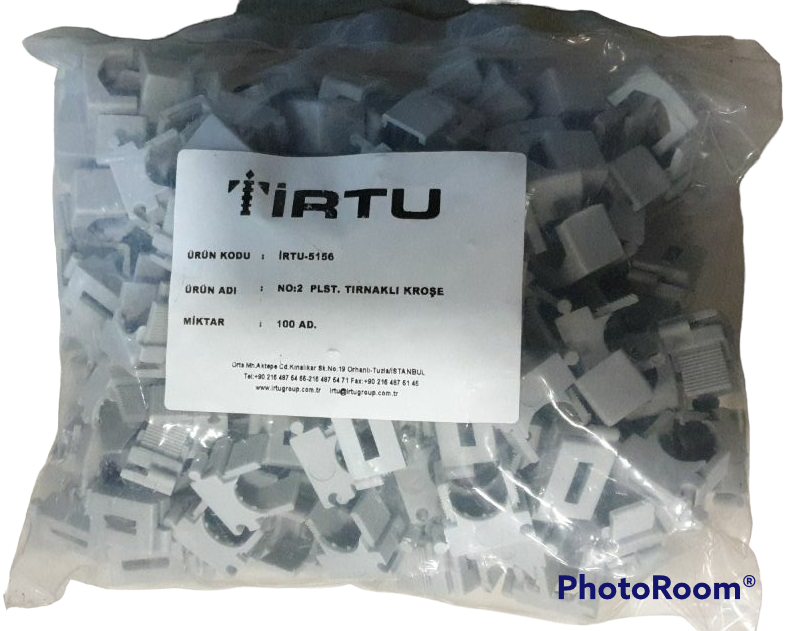 NR.2 Держатели раздвижные с зубчиками, серый (4 x 4 мм2 / 4 x 6 мм2)