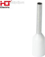 Наконечник-гильза Е0508 0.5мм² с изолированным фланцем белый (уп./100 шт)