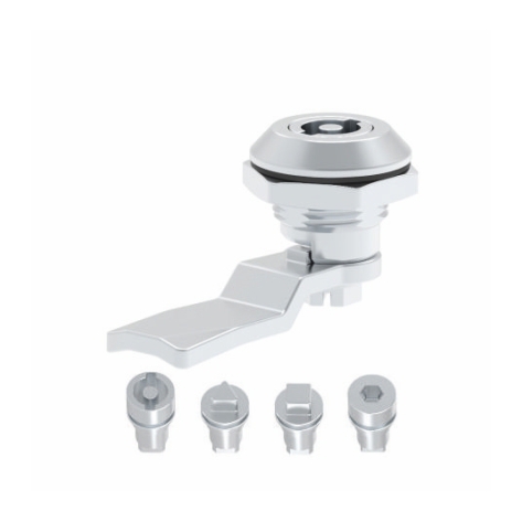 Замок 201 М-22 на четверть поворота, хром, личинка DB 3мм, IP65, без ригеля