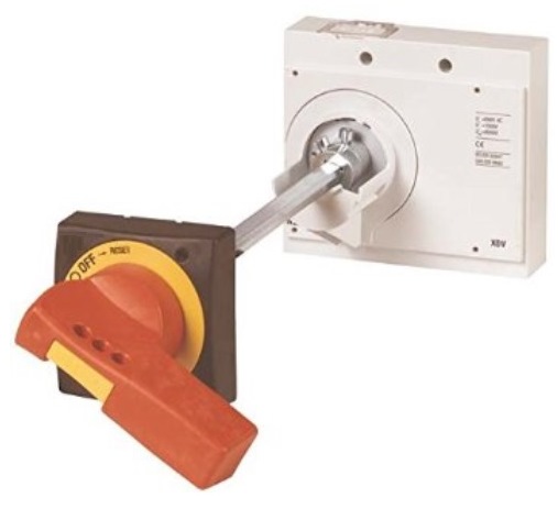 MC1-XDTVR поворотная рукоятка для MC1 на дверь шкафа, красно-желтая с блокировкой IP66