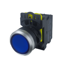 LA115 Кнопка зеленая пластиковая 1НО+LED 230V AC, без фиксации IP65