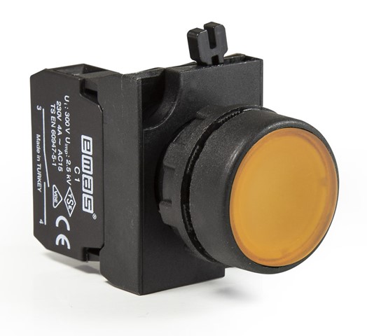 CP-D -Y-(CAC1)-IP65 Кнопка желтая пластиковая 1НО