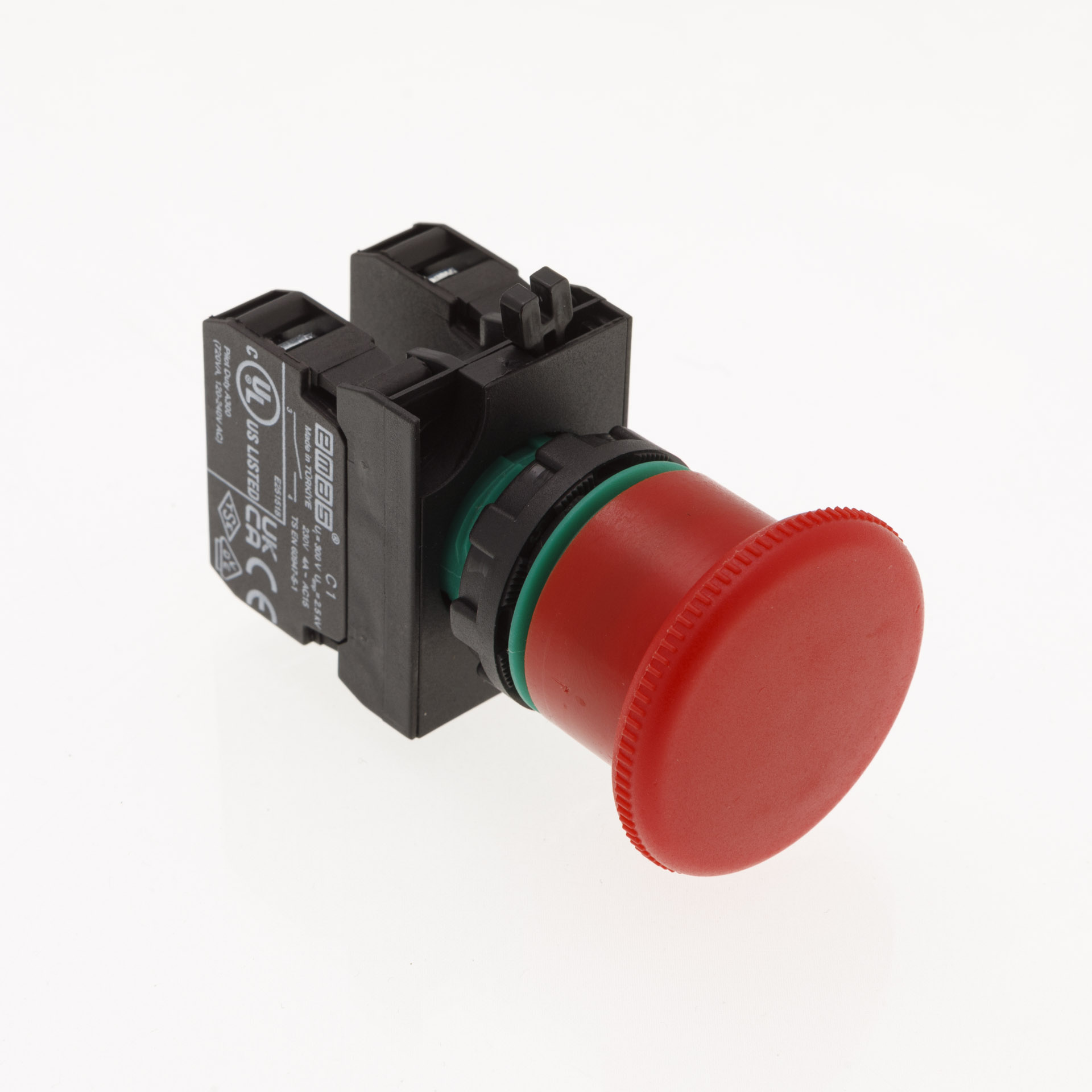 CP-EC40R-R-IP65 (CA-C1-C2) Кнопка аварийная красная пластиковая "Грибок" д40 возврат отжатием