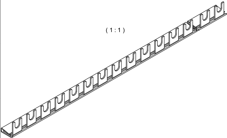 Шина соеденительная вилочная 16мм 1полюсная 80/120A, 1метр  57 модулей
