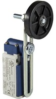 L5-K2-3-MEL123A-IP65 Концевой выключатель медленного действия (1НО+1НЗ) двунаправленный с пластиковой консолью и резиновым роликом с регулируемым рыча