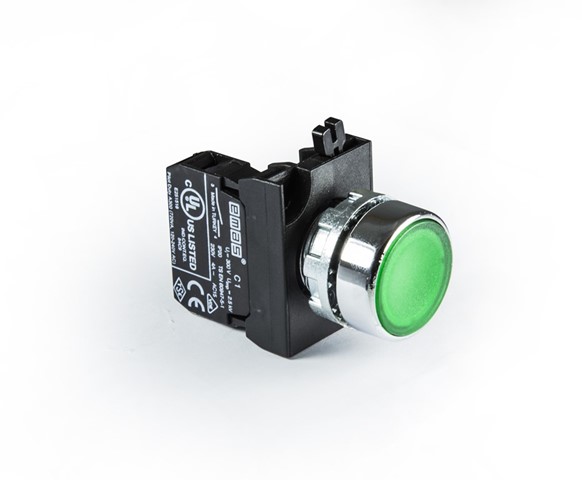 CM-D -G-(CA-C1)-IP65 Кнопка зеленая металлическая 1НО