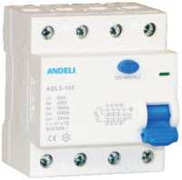 ADL3-100 3P+N  25A  30mA 6kA тип AC 2М УЗО