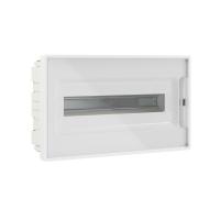 Щиток 18 мод встраиваемый FRAME, белый, с прозрачной дверцей, с 2 шинами  PEN на 8 и 10 отв.