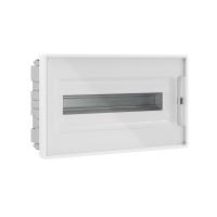 Щиток 18 мод встраиваемый для полых стен FRAME, белый, с прозрачной  дверцей, с 2 шинами PEN на 8 и