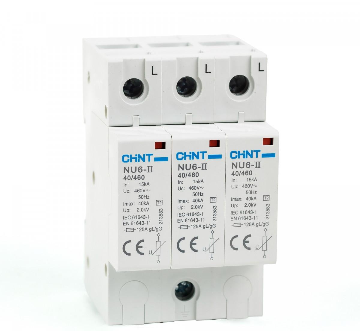 Ограничитель  имп. перенапр.  NU6-II 3Р In=15kA  Uc=460B Im=40kA