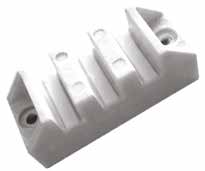 Изолятор шинный полимерный 1х3F10, 3шины толщиной 10мм (Oskar)