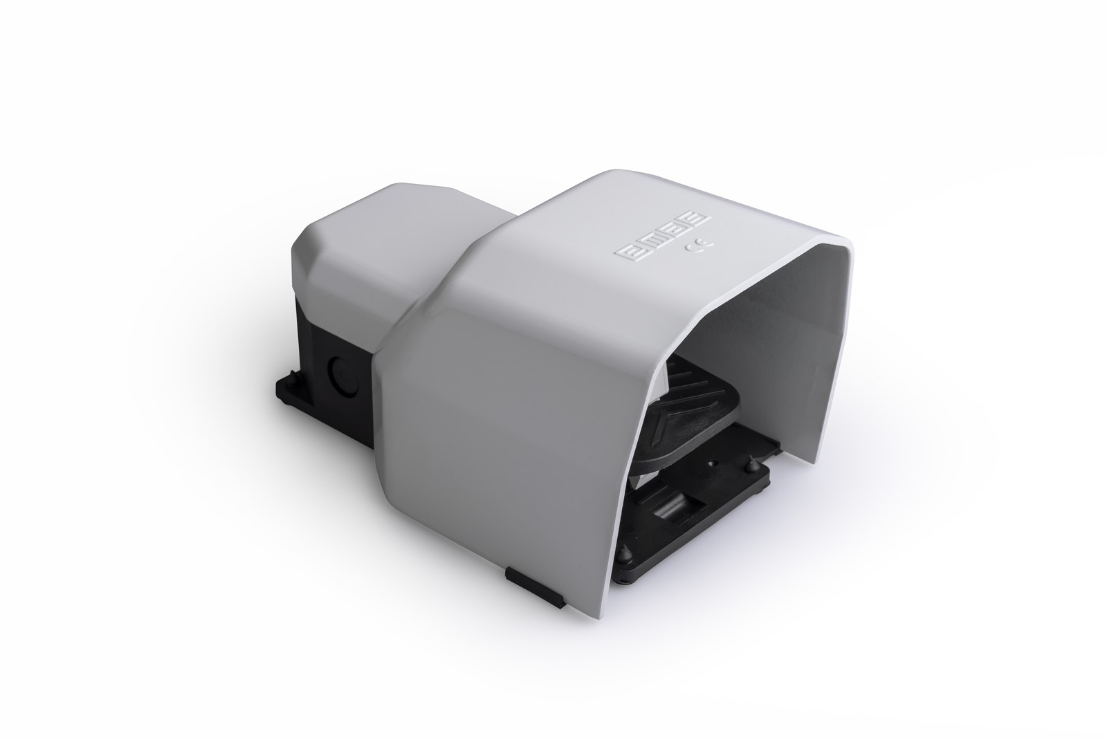 Педаль PDK-S-11-BX-10-G-IP65 одиночная пластиковая с защитной крышкой (1НО+1НЗ) контакт 250VAC 4A односкоростная без фиксации серая