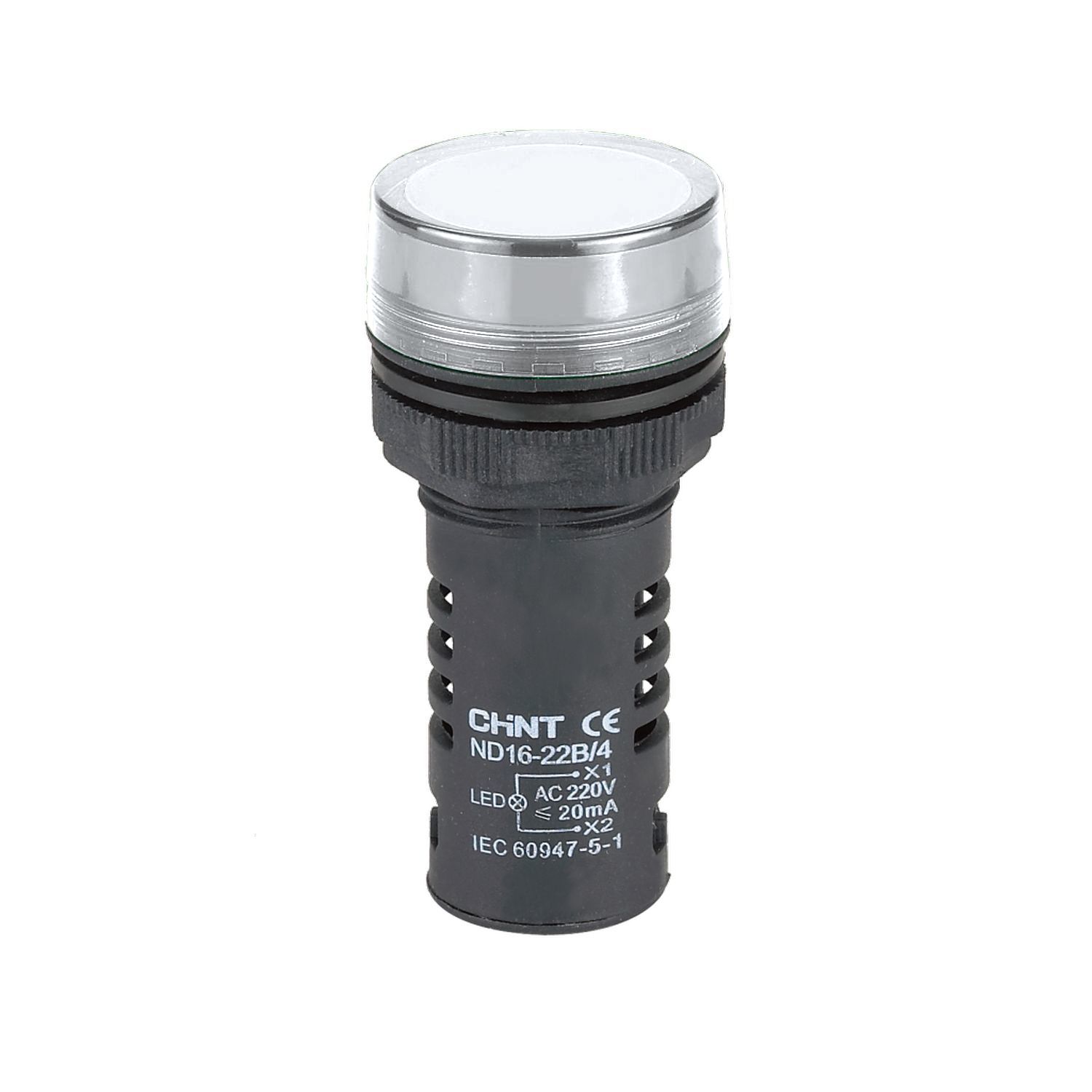 Индикатор ND16-22B/2 белый AC/DC110В (R)