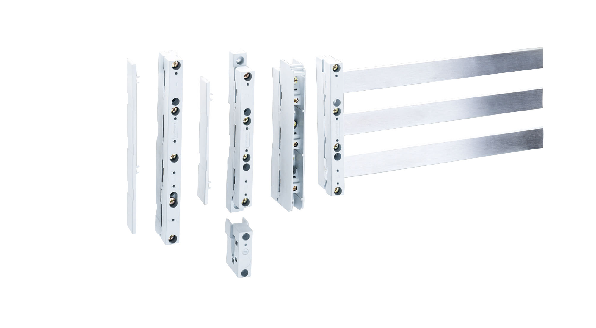 Универсальный держатель шин, 3-пол, 30-40-50-60x10мм