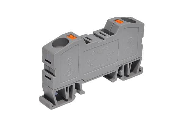 OPK 10/9,5mm Клемма серая проходная закрытая, пружинные зажимы, 57A [ст.арт.1532]