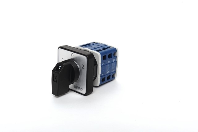 Переключатель PSA-MS (1-0-2), 60° трехфазный  25A схема MS334S