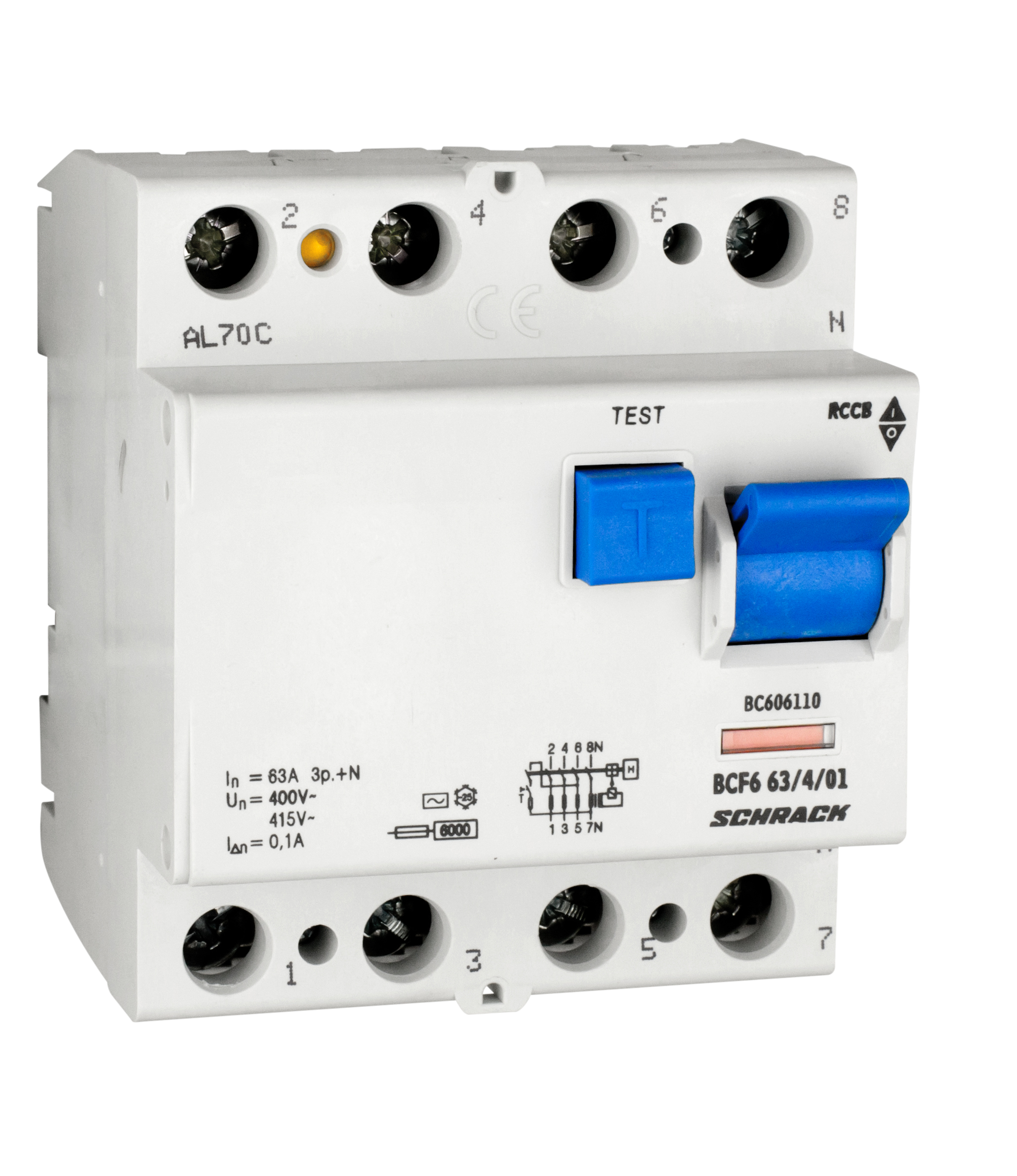 BC  6kA 4p  63A/100mA УЗО тип AC