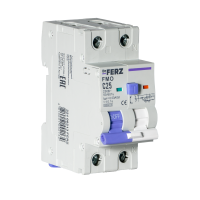 FMO-EL-1P+N 25A 30mA 6kA тип AC, х-ка C, 2M Диф. автомат