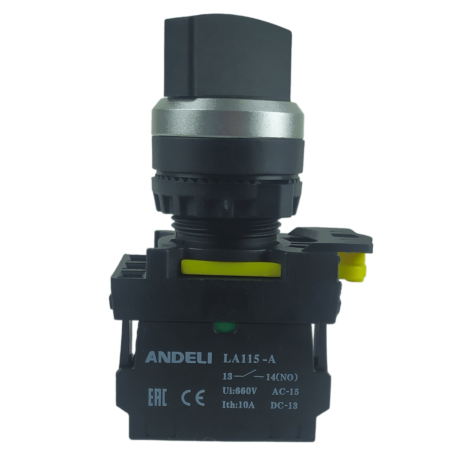 LA115 Переключатель пластиковый на 2 положения (0-1) с фиксацией 1НО IP65