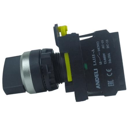 LA115 Переключатель пластиковый на 2 положения (0-1) с фиксацией 1НО IP65