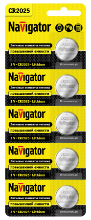 Элемент питания Navigator 94 764 NBT-CR2025-BP5