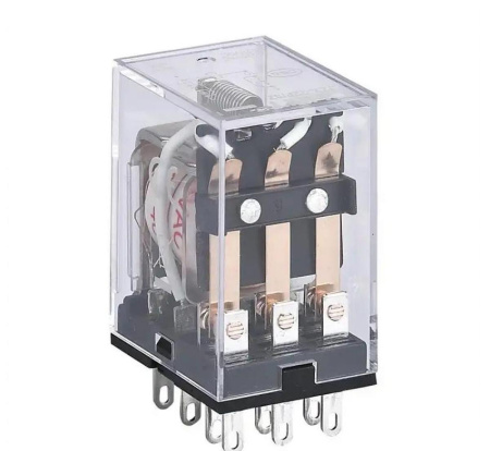 Промежуточное реле JZX-22F(D) 3 конт. с инд. LED 5А 12В AC