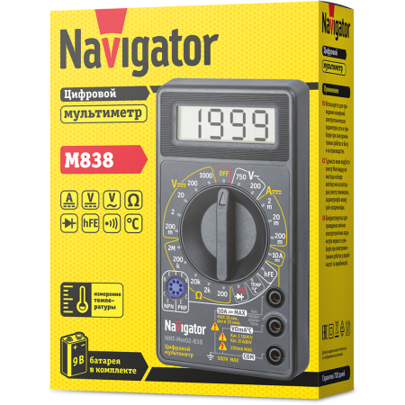 Мультиметр Navigator 82 432 NMT-Mm02-838 (838)