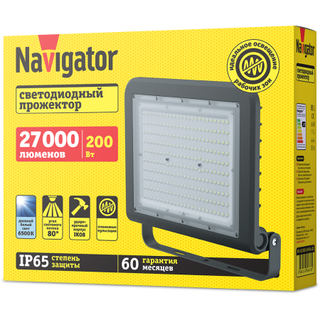 Светильник Navigator 80 678 NFL-02-200-6.5K-BL-LED