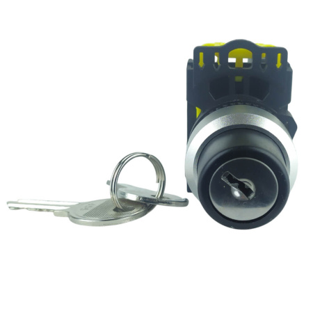 LA115 Переключатель пластиковый с ключом на 2 положения (0-1) с фиксацией 1НО IP54