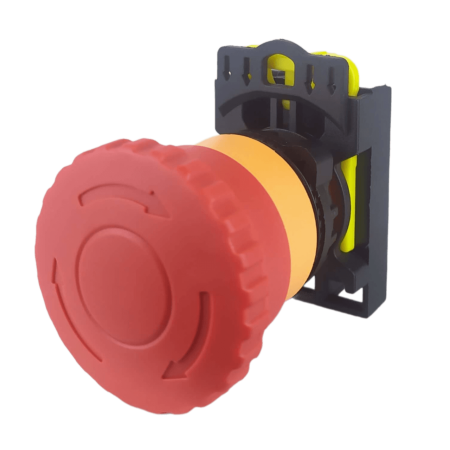 LA115-IP65 Кнопка аварийная красная пластиковая "Грибок" включение вращением 1НЗ IP54