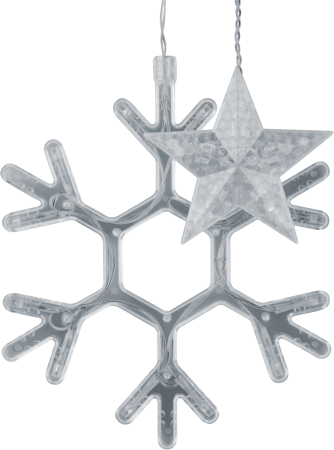 Гирлянда Navigator 95 005 NGF-D032-01 (бахрома звезды и снежинки WW 2.5*1м IP20)