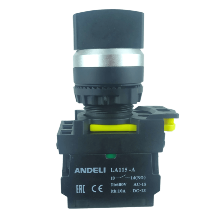 LA115 Переключатель пластиковый на 3 положения (2-0-1) с фиксацией 2НО IP65