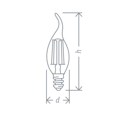 Лампа светодиодная  NLL-F-FC35-6-230-4K-E14 Navigator 61357. Код ОКРБ 007-2012: 27.40.15