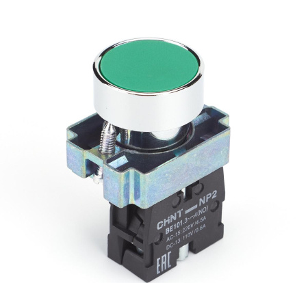 Кнопка управления NP2-BA31 без подсветки зеленая 1НО IP40