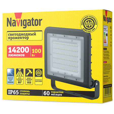 Светильник Navigator 80 674 NFL-02-100-6.5K-BL-LED