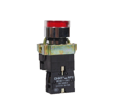 Кнопка управления NP2-BW3465 1НО+1НЗ красная AC/DC230В(LED) IP40