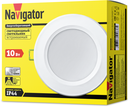 Светильник NDL-P1-10W-840-WH-LED (аналог R80 100 Вт) Navigator 94 836. Код ОКРБ 007-2012: 27.40.25