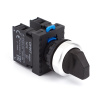 Переключатель без подсветки NP8-20X/382, 3 положения , чёрный, 2НО, IP65 (R)