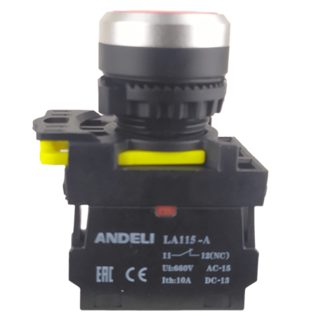 LA115 Кнопка красная пластиковая 1НЗ, без фиксации IP65