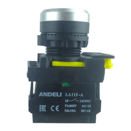 LA115 Кнопка синяя пластиковая 1НО, без фиксации IP65