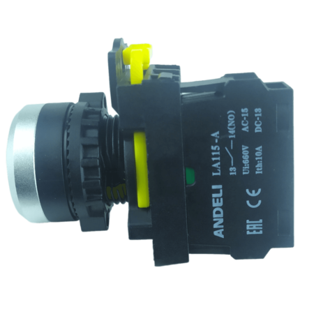 LA115 Кнопка черная пластиковая 1НО, без фиксации IP65