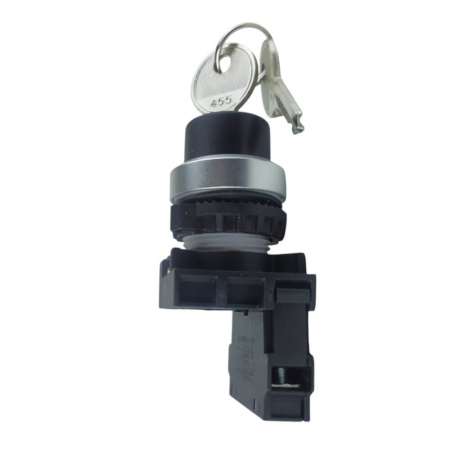 LA115 Переключатель пластиковый с ключом на 2 положения (0-1) с фиксацией 1НО IP54